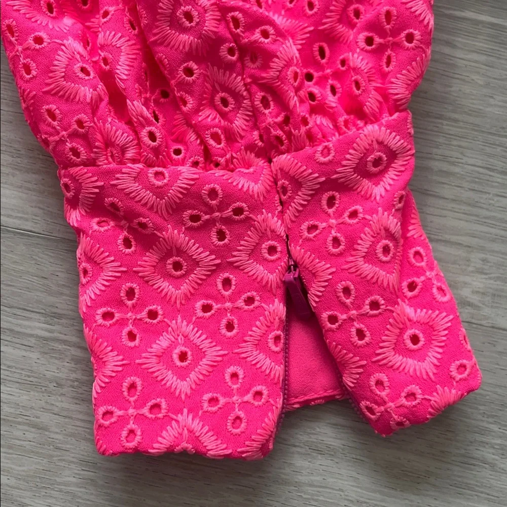 Lilly Pulitzer Aisha Romper Dress Pink NWT Womens 6 Resort Summer Beach Vacation - Picture 13 of 16